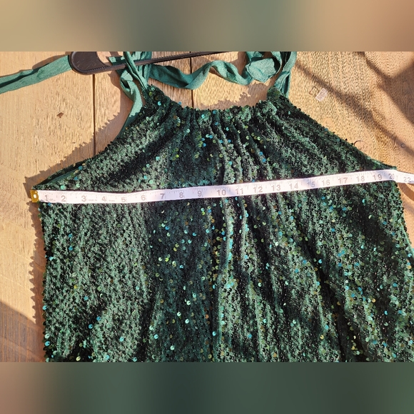 Gorgeous Free People Green Sequin Festive Dress !! - Picture 7 of 11